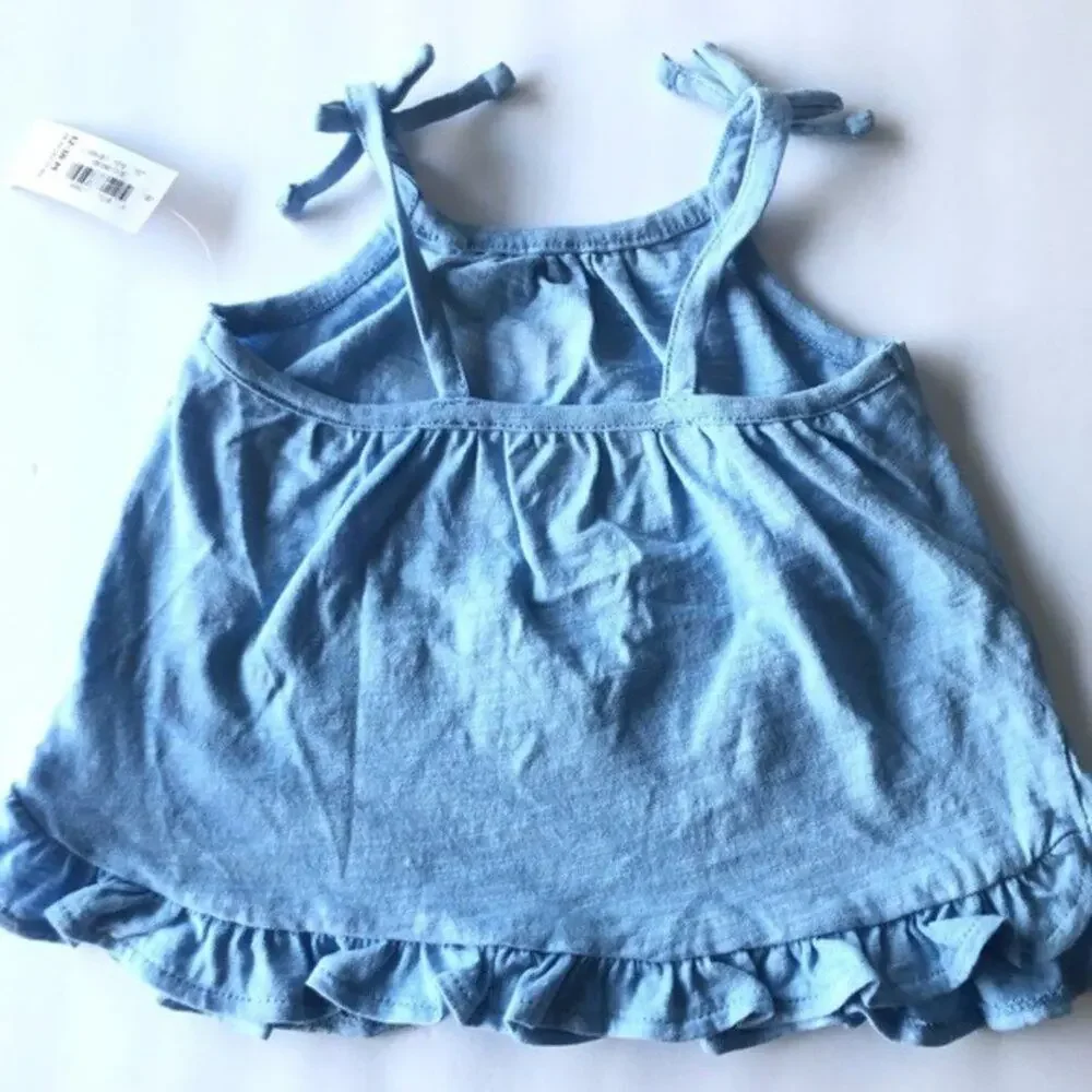 Old Navy Blue Girl’s Knotted Strap Top 12-18M